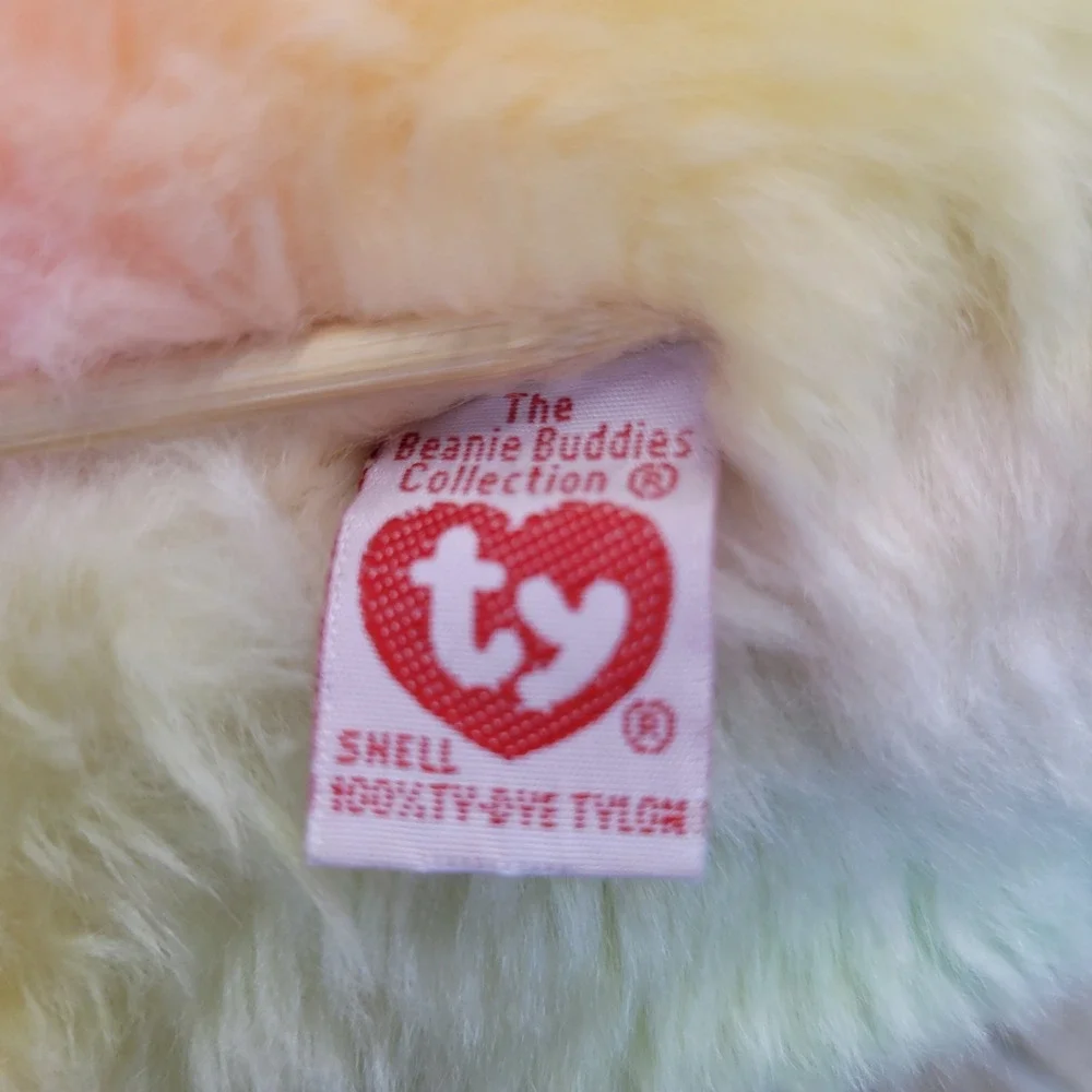 Ty Beanie Buddies‎ Rainbow Tie Dye Peace Bear Lg Plush Stuffed Animal 1999 28